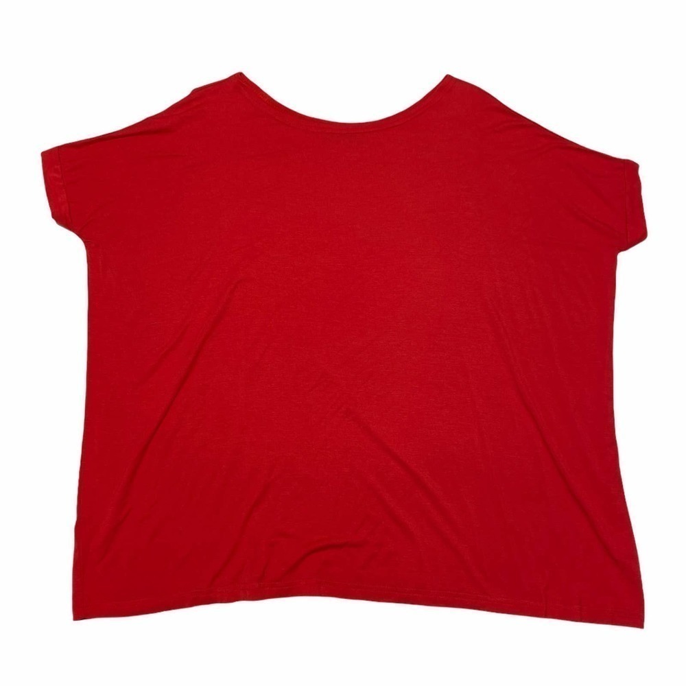 PIKO Red Short Sleeve Bamboo Crew Neck T-Shirt - Picture 5 of 10